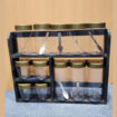 Wooden Spice Rack With Bottles