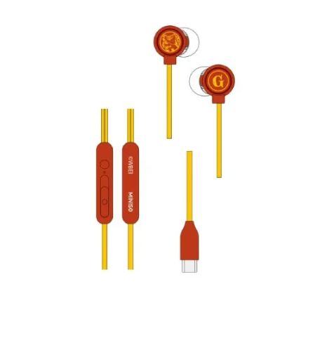 MINISO Harry Potter Type C in-Ear Earphones – Red