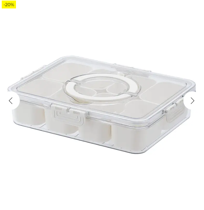 8 Grid Airtight Transparent Spice Box With Handle