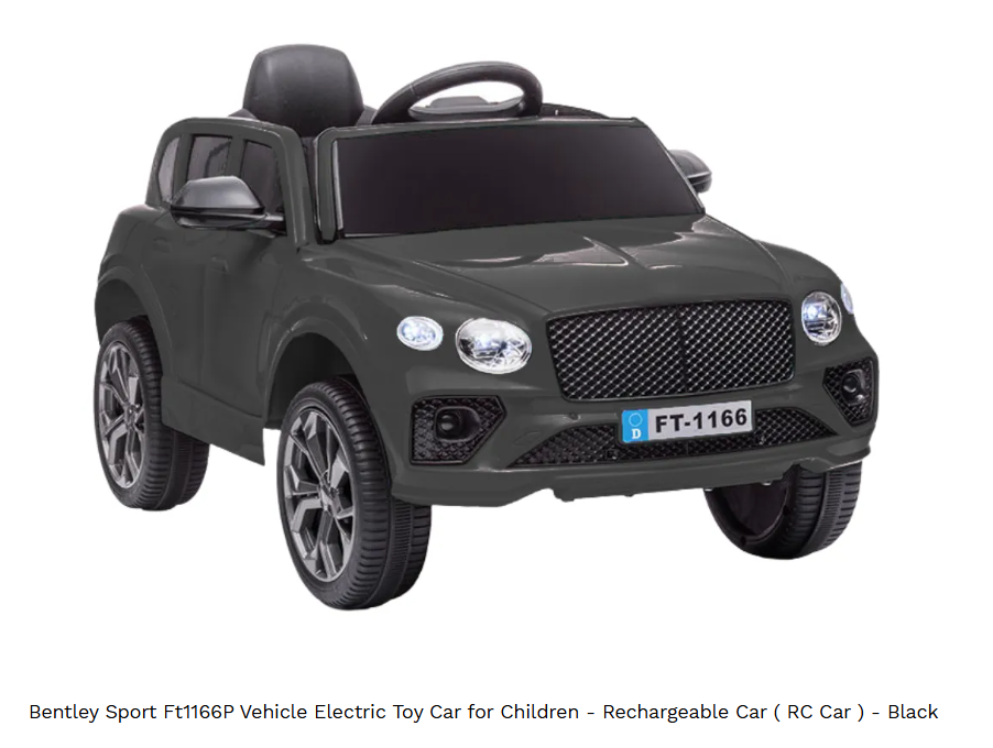 Bentley Sport Ft1166P Vehicle Electric Toy Car for Children – Rechargeable Car ( RC Car ) – Black