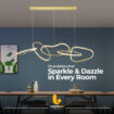 5 Shape Gold LED Chandelier – 00052