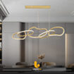 5 Shape Gold LED Chandelier – 00052
