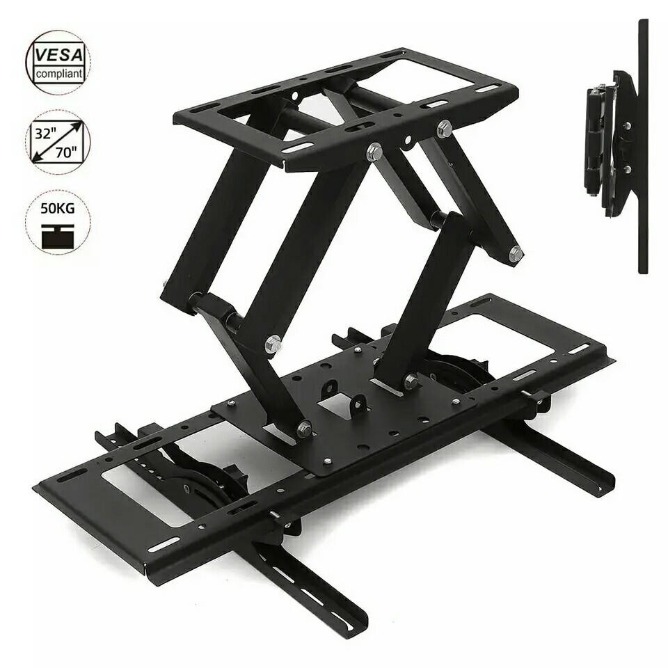 Full Motion TV Bracket for 40 – 80 Inch With Spirit Level