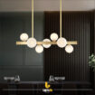 7 Globe gold plated dining chandelier – 00037