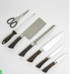 Stainless Steel 7-Piece Knife Set with Wooden Block – Durable Kitchen Tools for Sri Lankan Homes