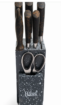 Stainless Steel 7-Piece Knife Set with Wooden Block – Durable Kitchen Tools for Sri Lankan Homes