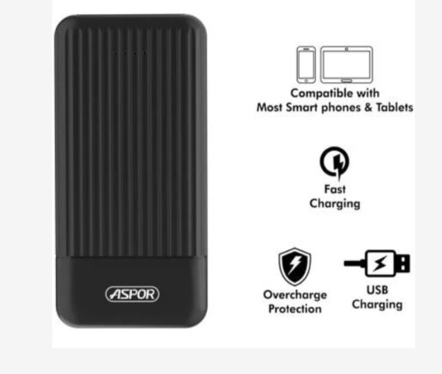 Aspor A323 Power Bank 10000mAh 2 Outputs