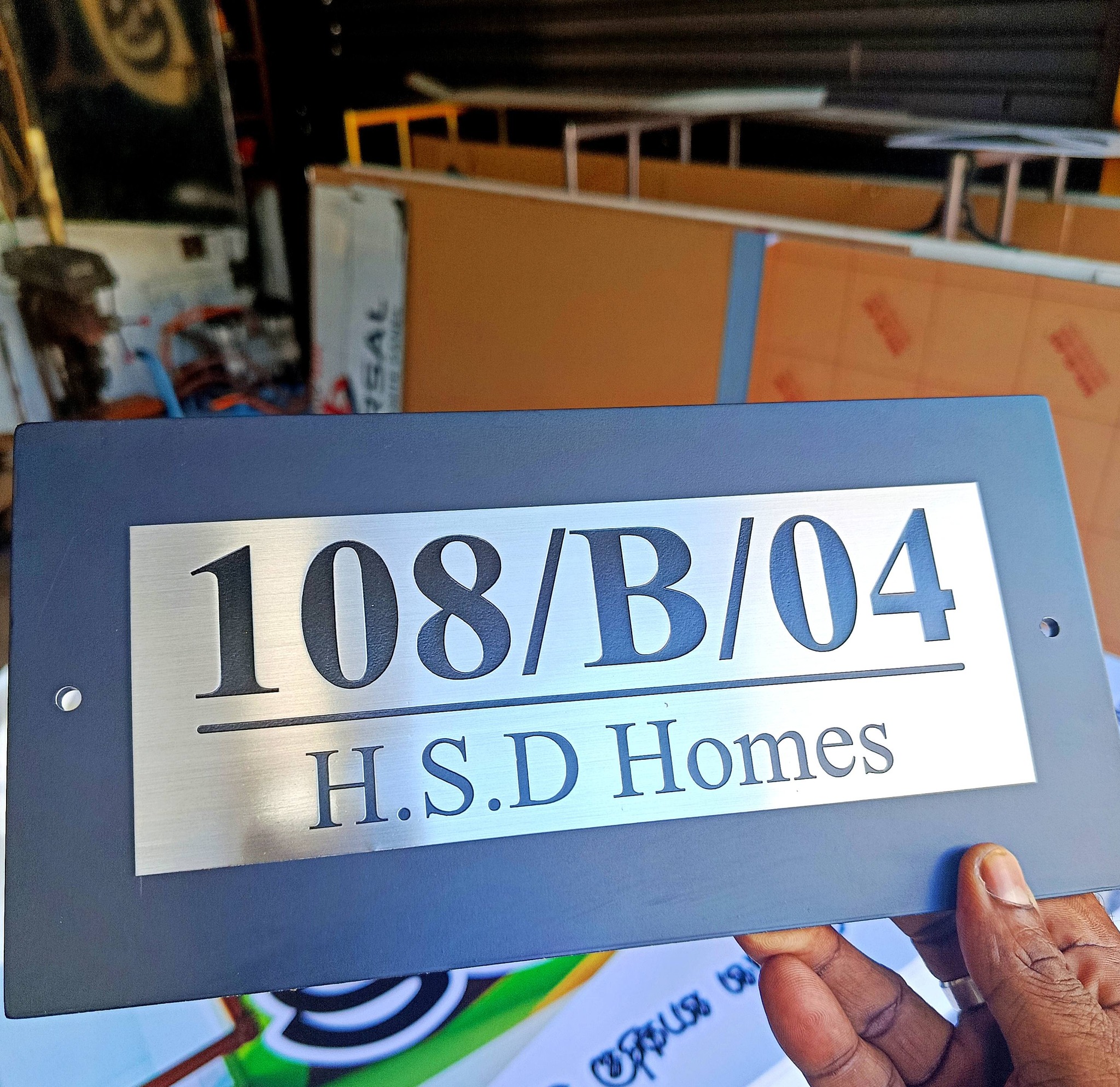 Stainless Steel House Number Signage