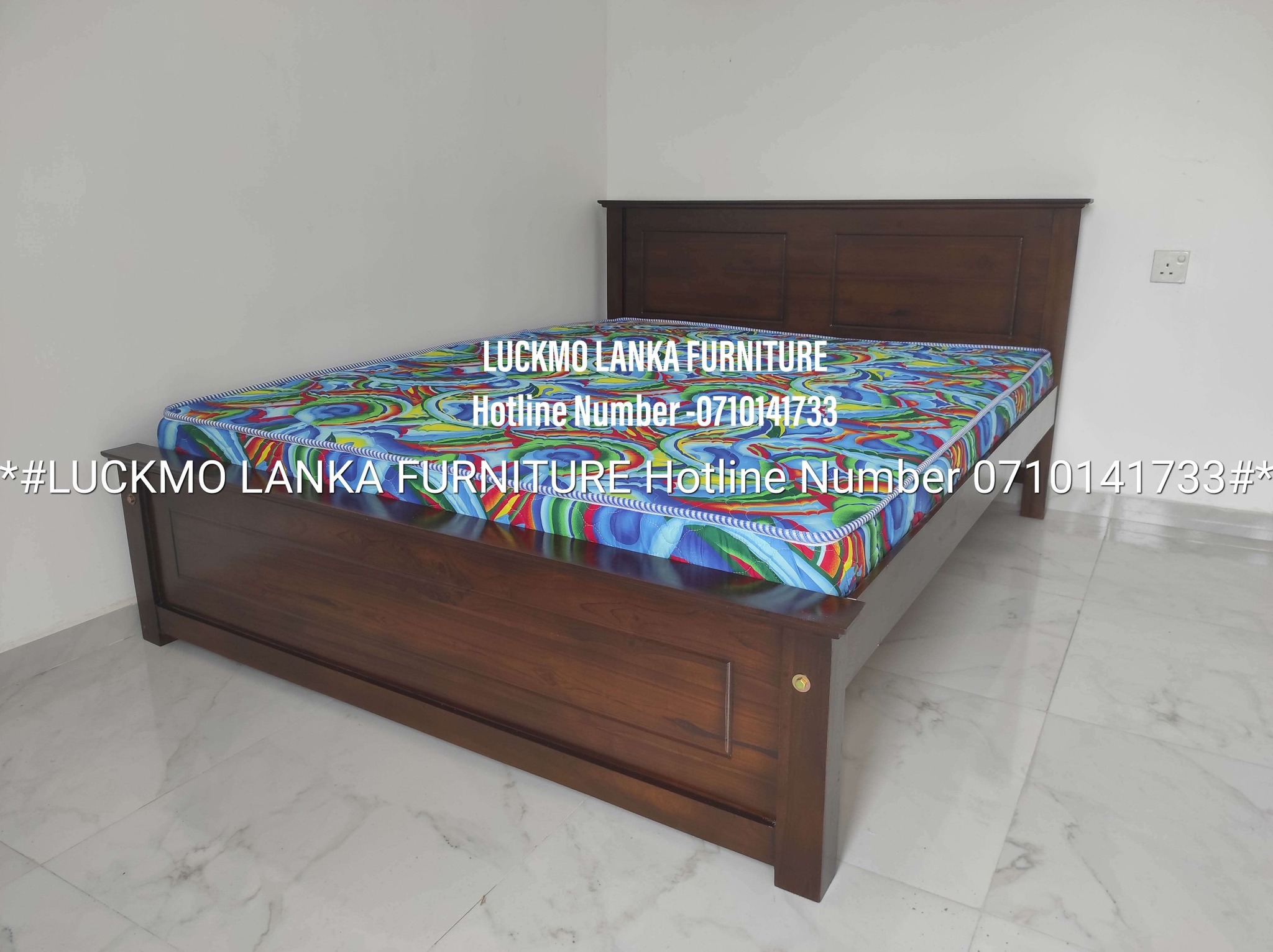 Teak Box Bed With Arpico Hybrid Mettress
