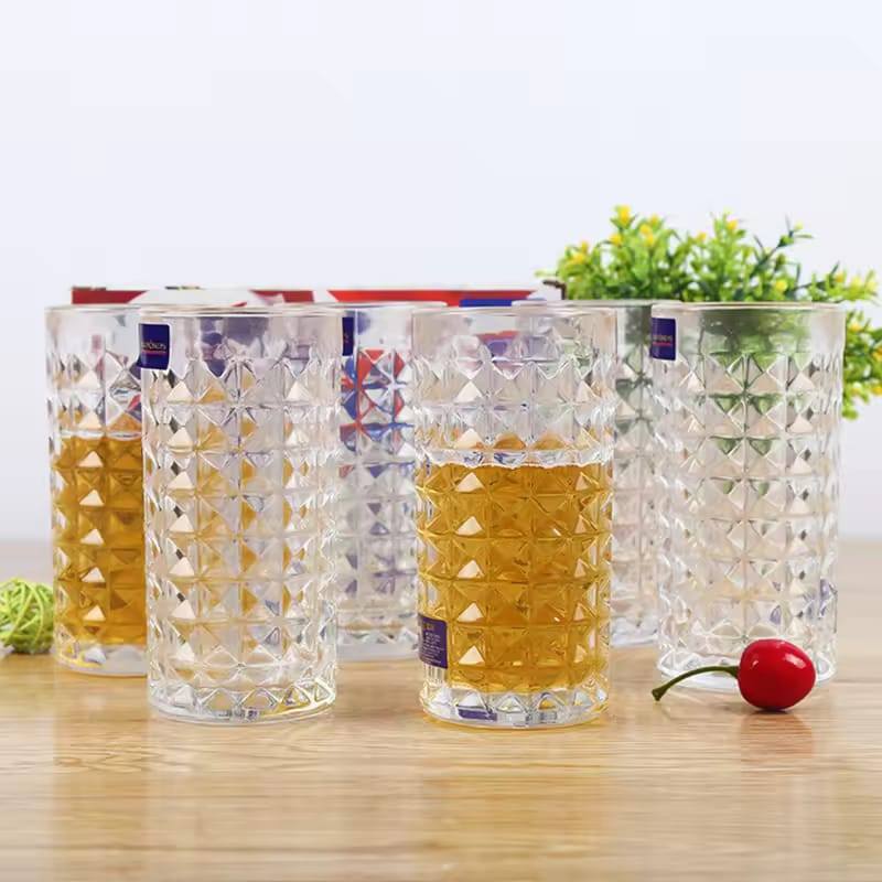 6pcs – Crystal diamond long glass – 330ml