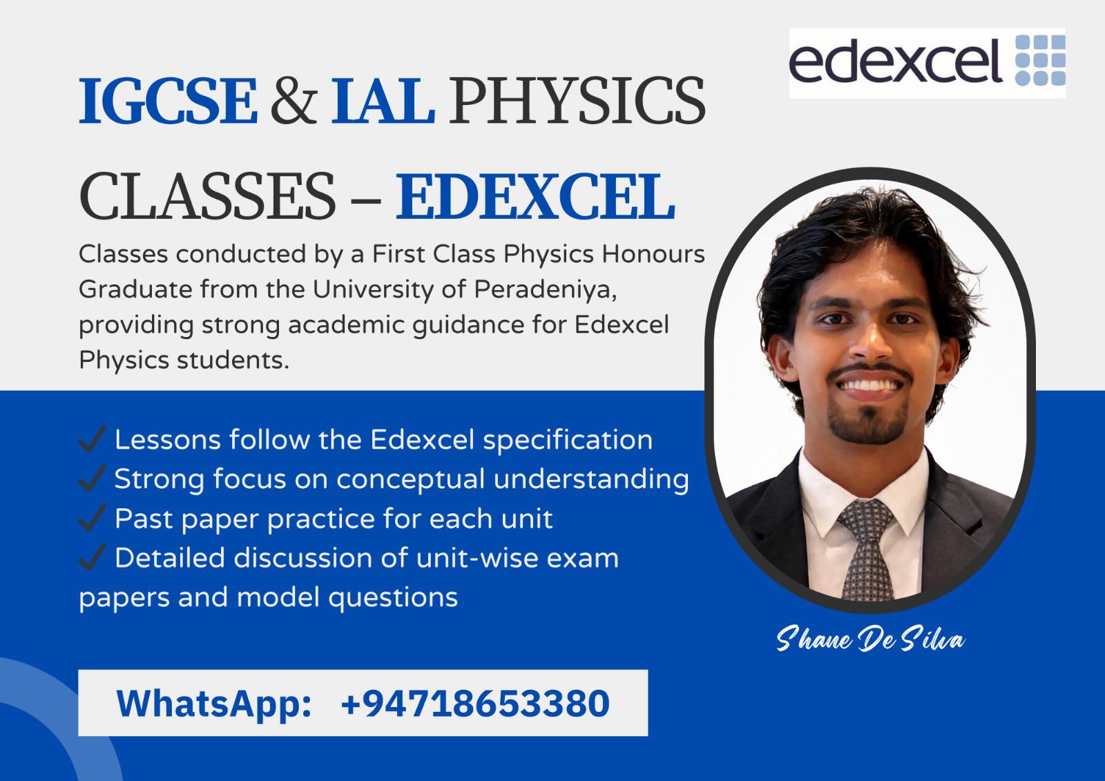 IGCSE & IAL Edexcel Physics classes