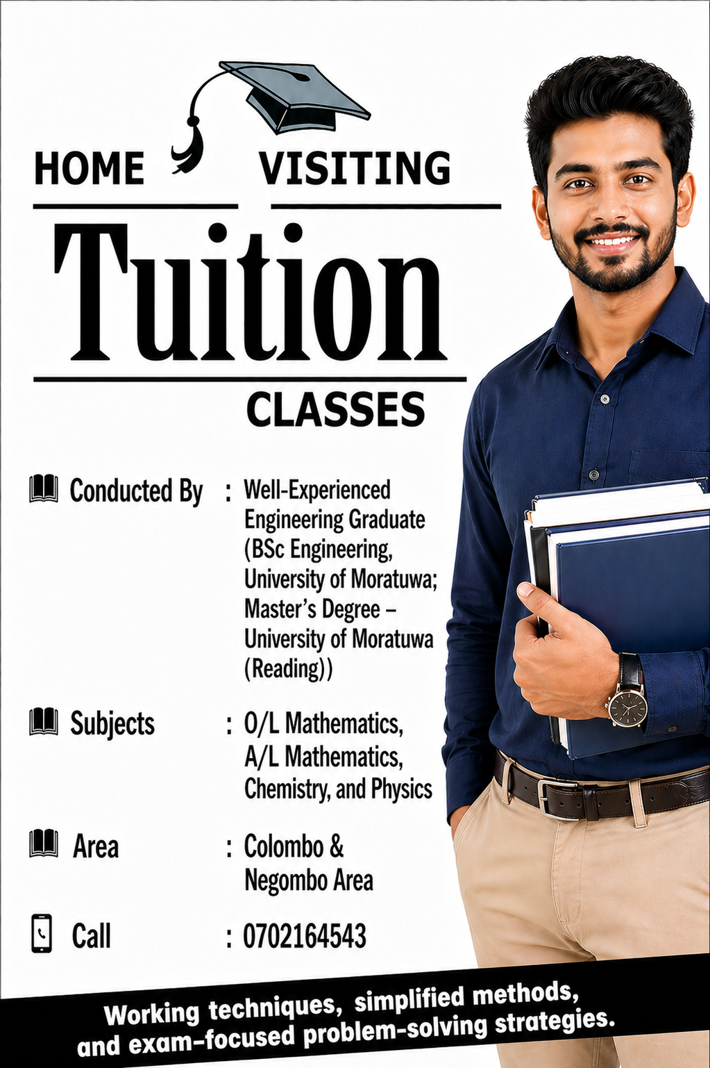 O/L – A/L Mathematics, Chemistry & Physics Home & Visiting Tuition Classes