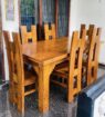 Used teak dining table with 6 chairs