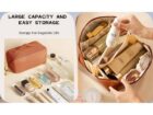 Portable Plain Pattern Makeup Bag