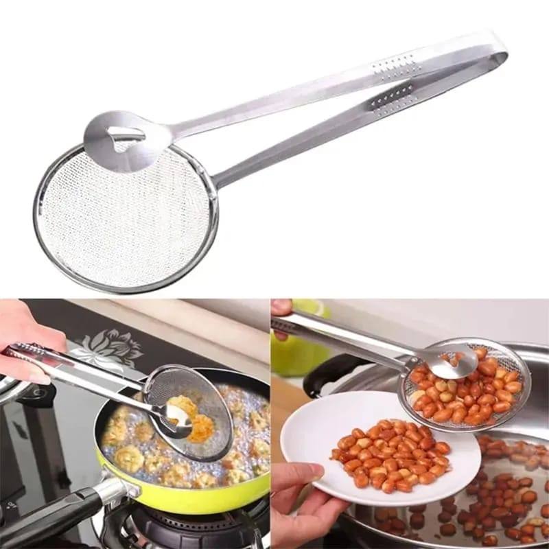 2 in 1 Fry Spoon Tong – Heavy