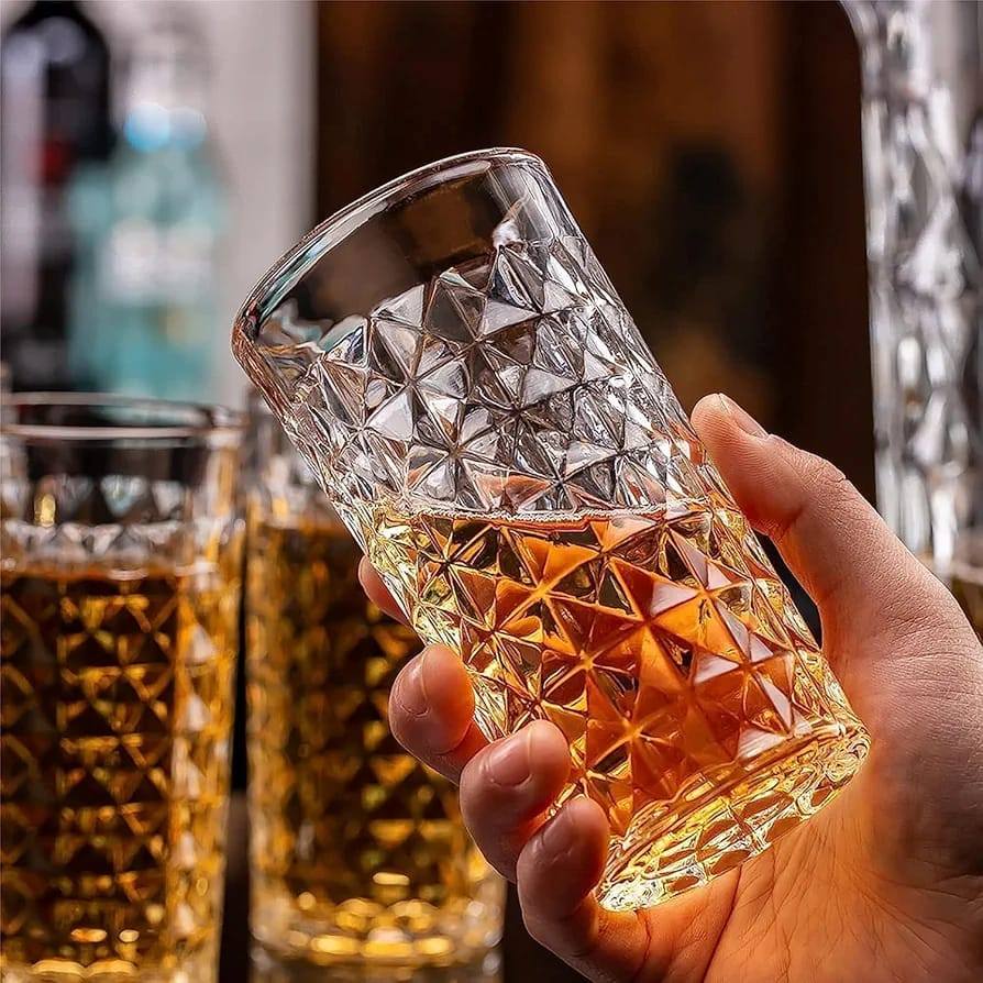 6pcs – Crystal diamond long glass – 330ml