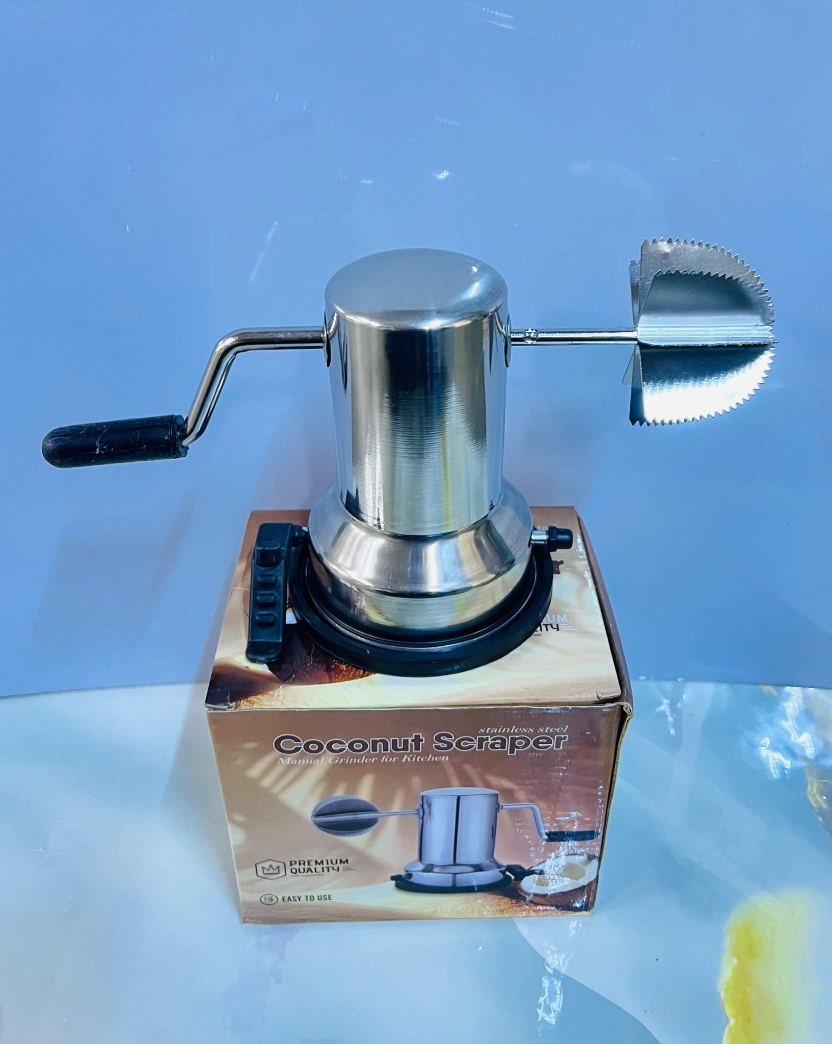 Indian no-1 stainless steel coconut scrapper..
