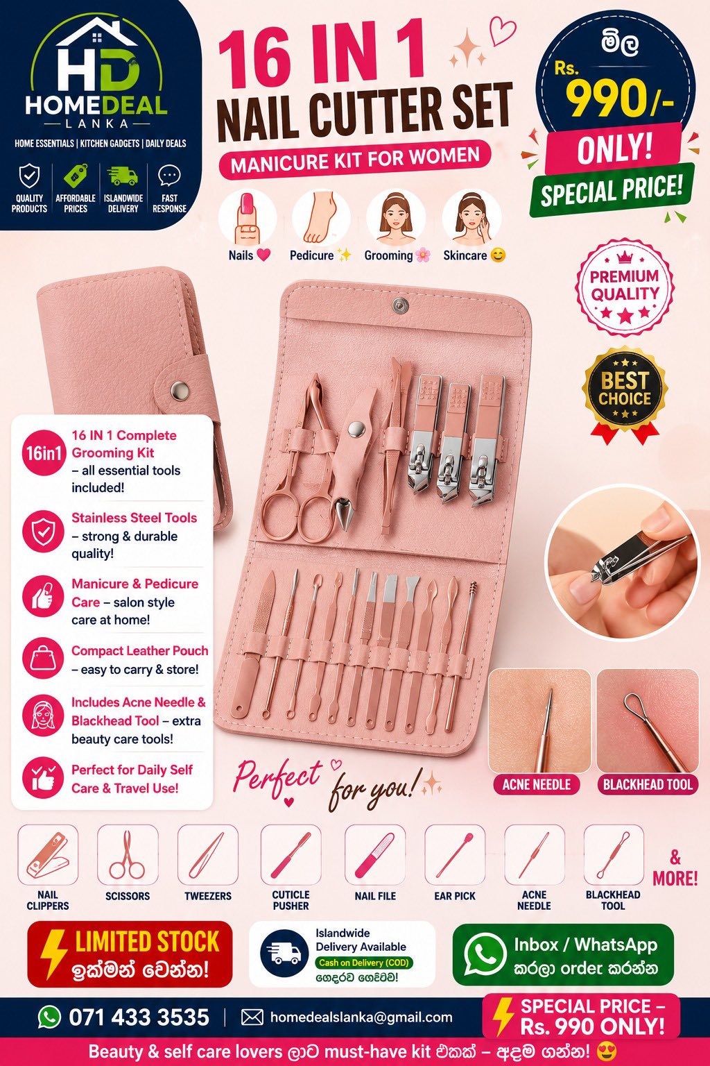 16 IN 1 NAIL CUTTER SET