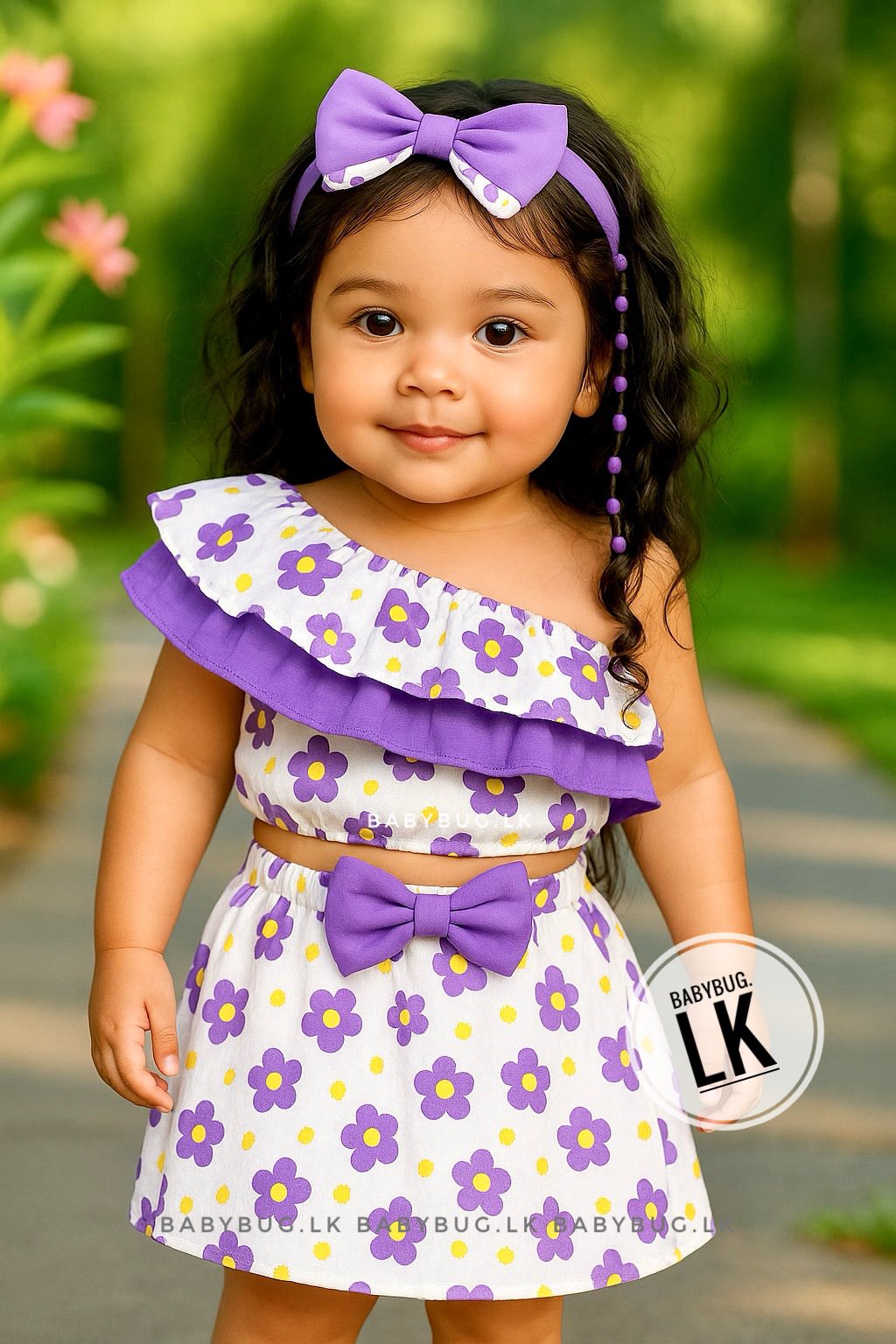 LAVENDER – Adorable TOP & SKIRT SET with HEADBAND