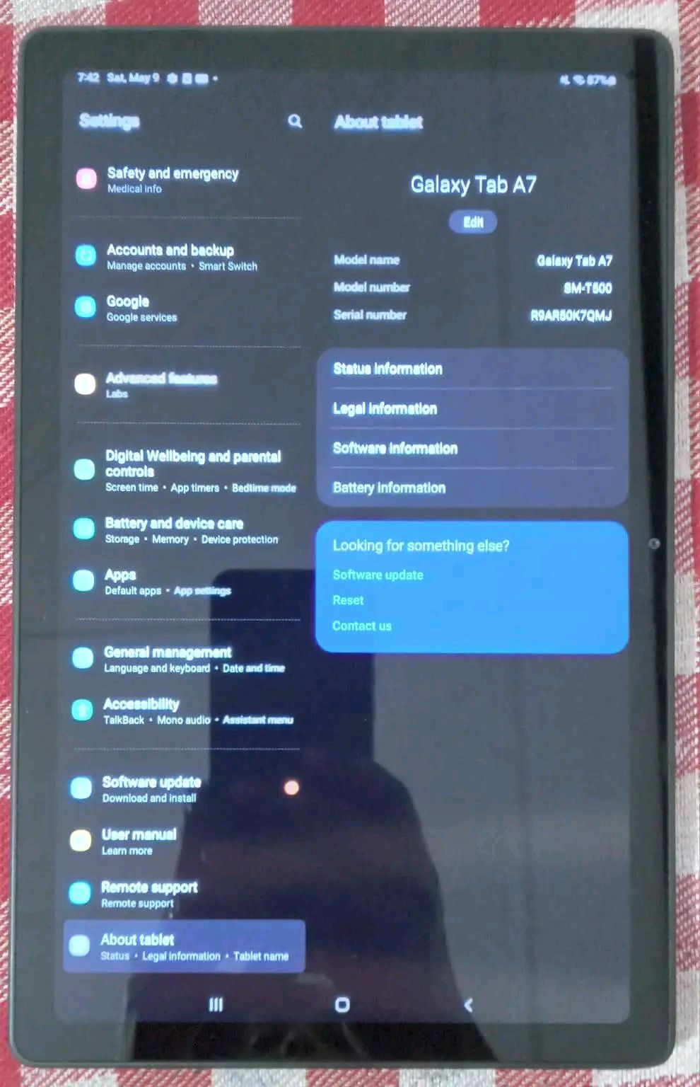 Samsung galaxy A7 Tab