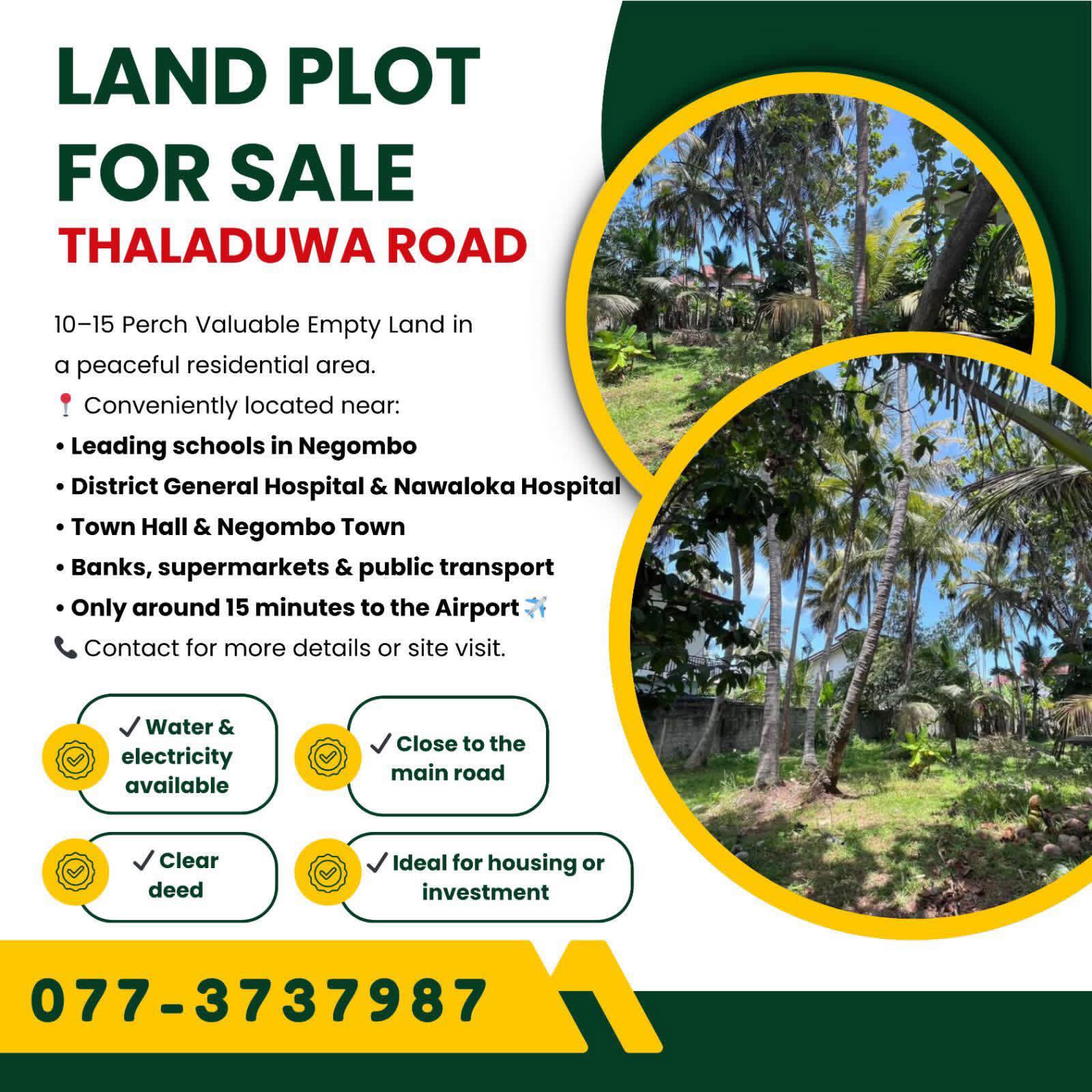 Land for Sale – Thaladuwa Road, Negombo