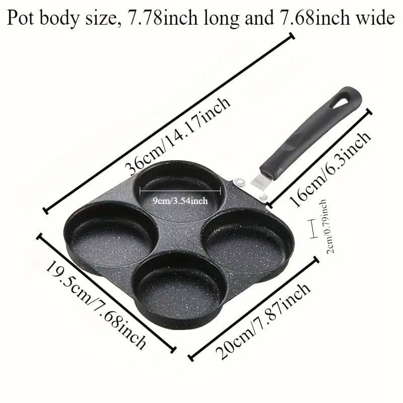 4in1 – Granite Breakfast pan with heat resistant handle
