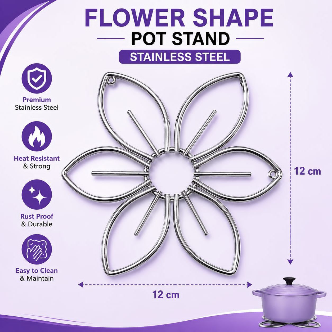Flower Shape Pot Stand