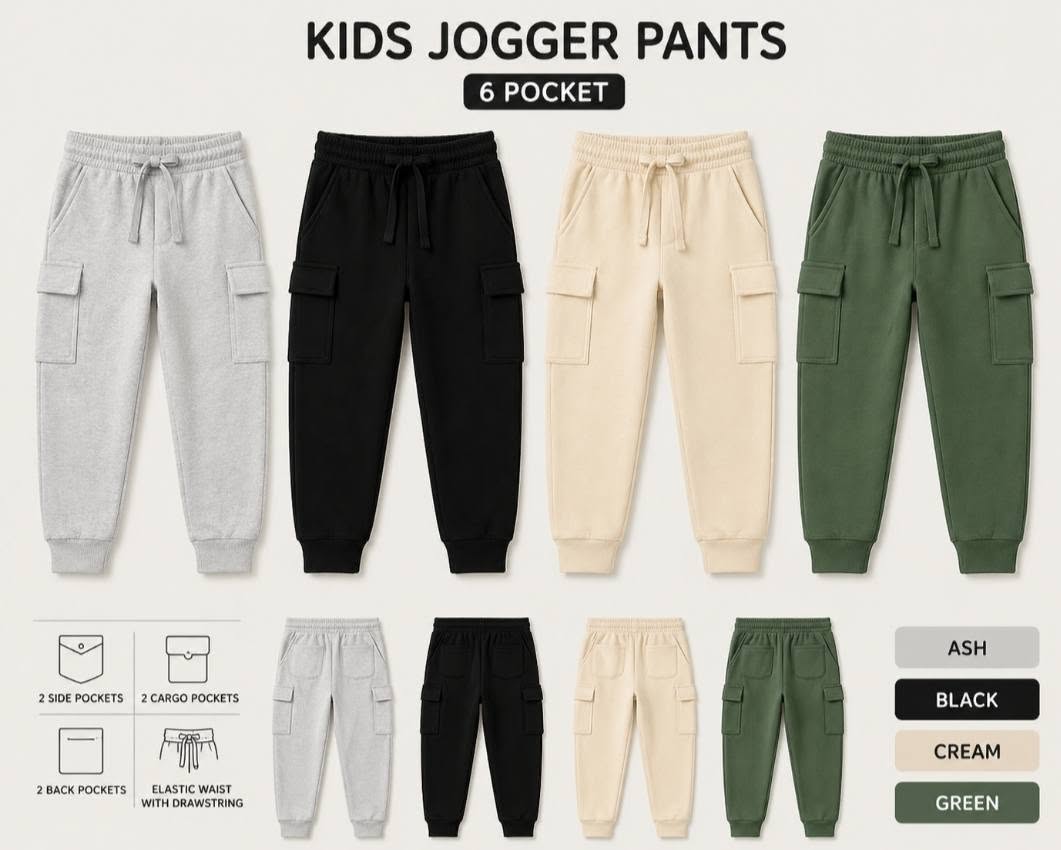 Premium Quality Cargo jogger Pants For Kids