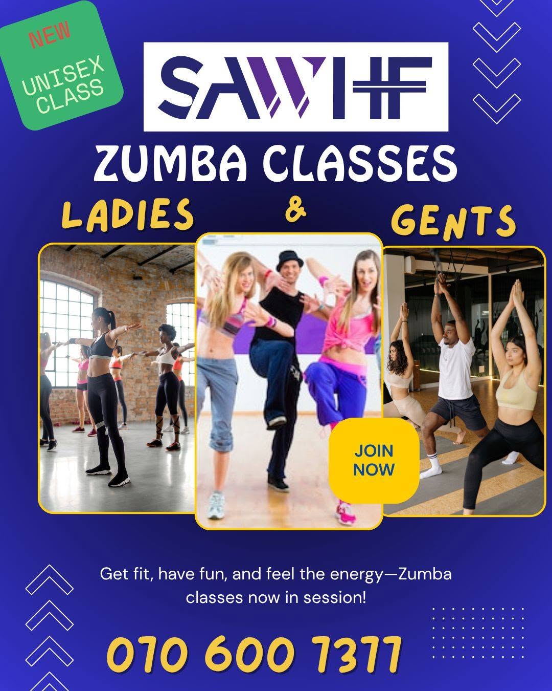 Introducing new LADIES & GENTS (UNISEX)(Zumba /Aerobic)class for all.