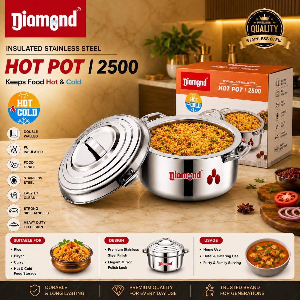 Stainless Hot Pot 2500