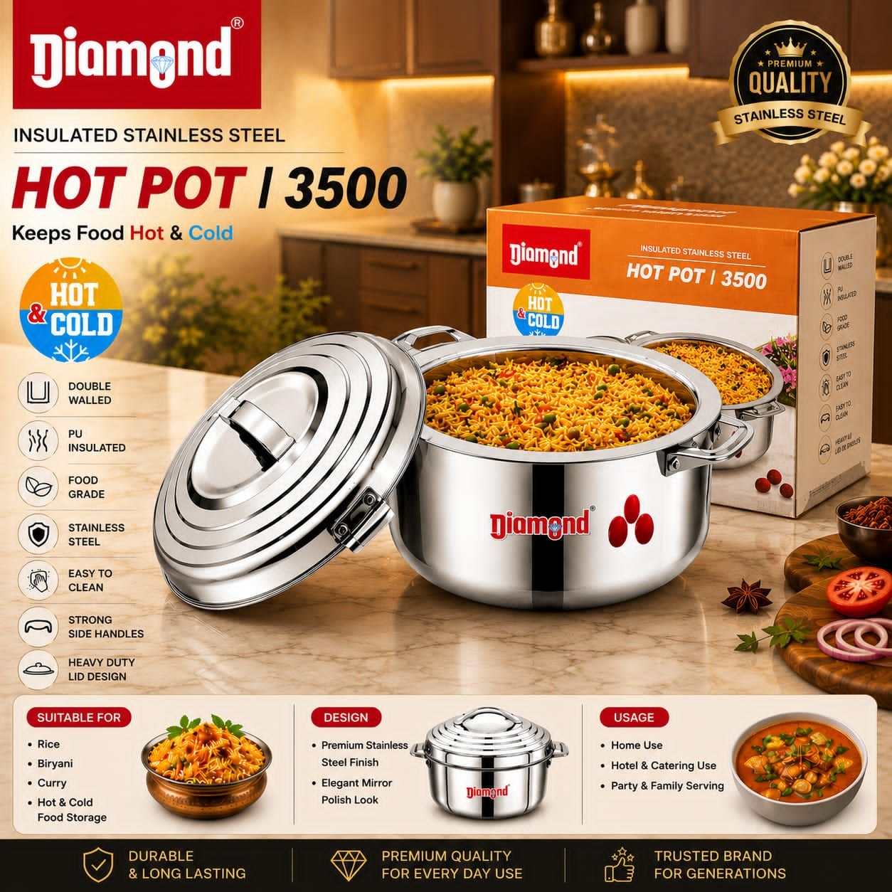 Stainless Hot Pot 3500