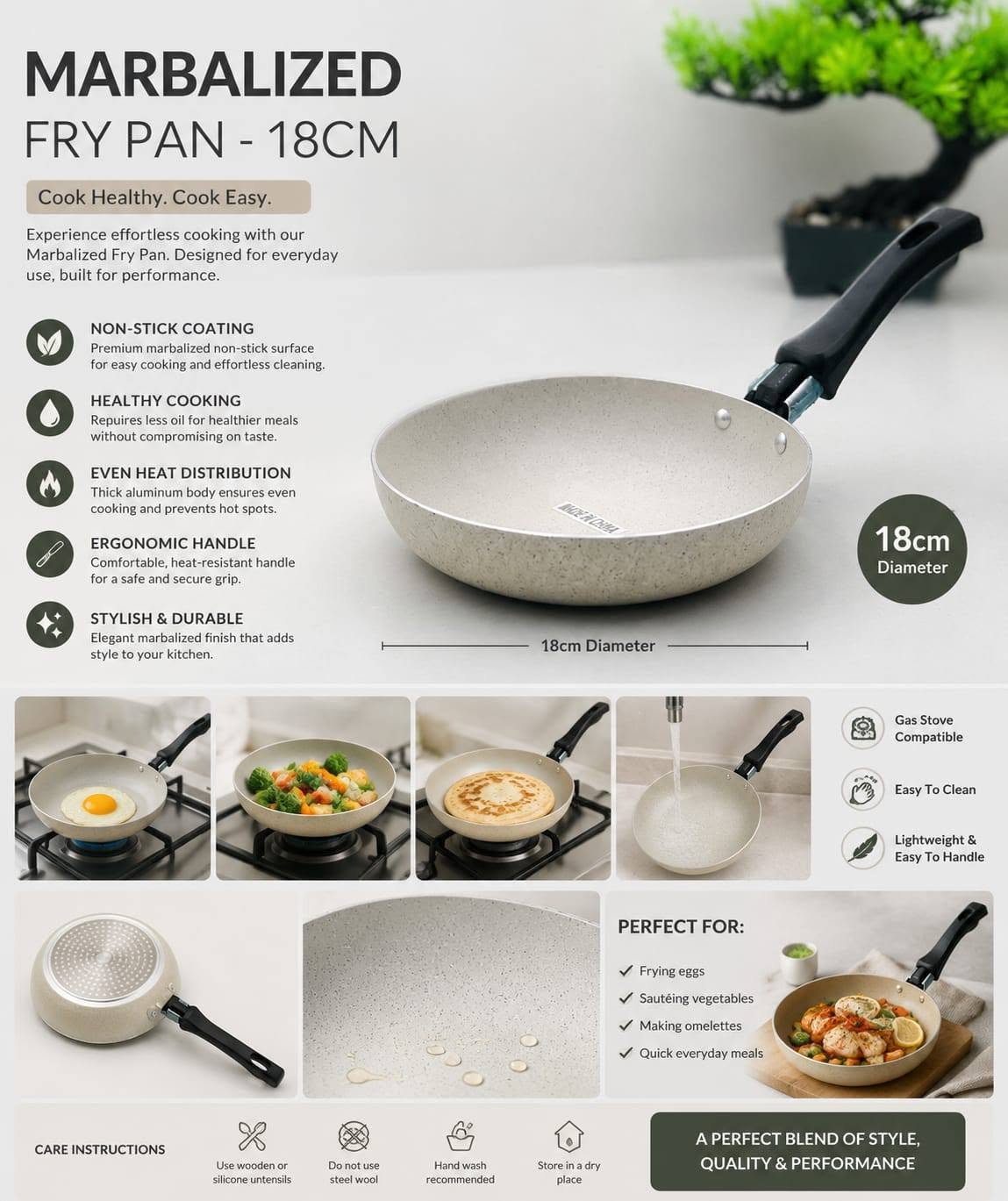 Fry Pan Marbalized – 18cm
