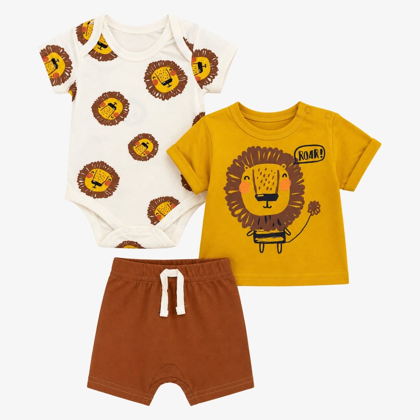 Roar 3-Piece Suit Set (0–3 Months & 3-6 Months)