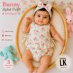 Pure Cotton Cute side tie knot frock + Bunny Headband + Baby Bloomer Full Set