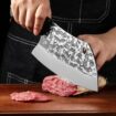 Light Weight 7inch Butcher Knife Hammered