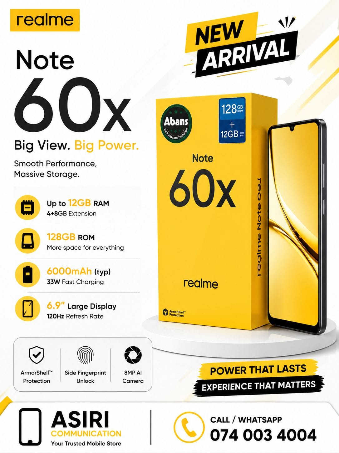 realme note 60X
