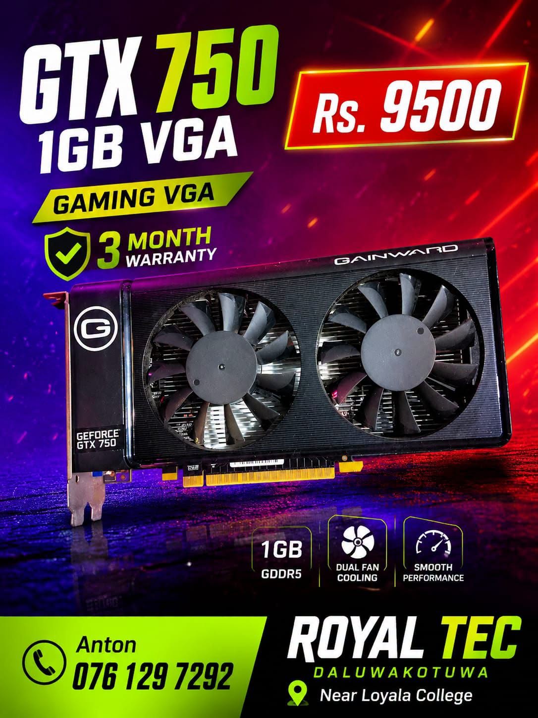 Gtx750 1gb vga