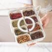 8 Grid – Airtight Transparent Spice & Sweet Box with Handle