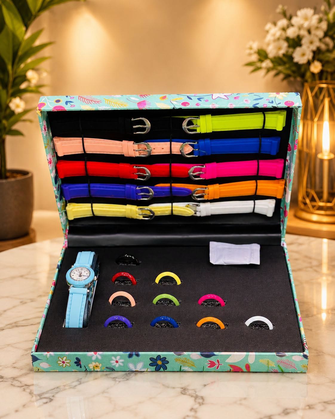 LADIES BOX WATCH* *11 BELT GIFT BOX