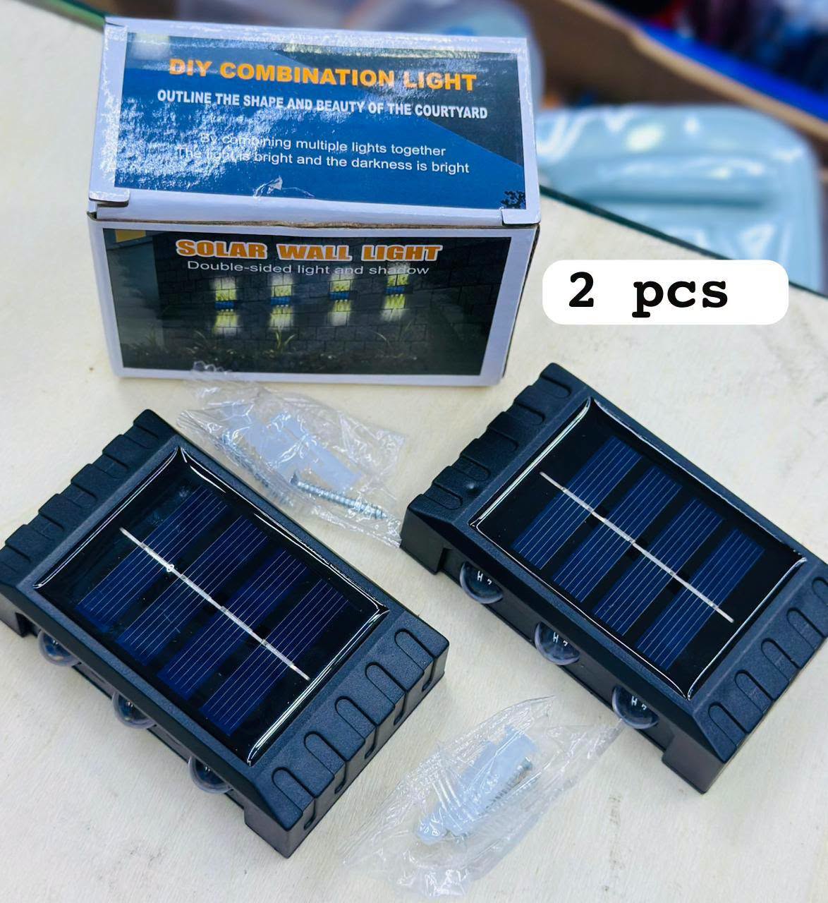 Solar Wall Lamp Outdoor Warm Light Waterproof Up And Down Luminous Lighting Balcony Yard Garden Decoration Lights Exterior Wall