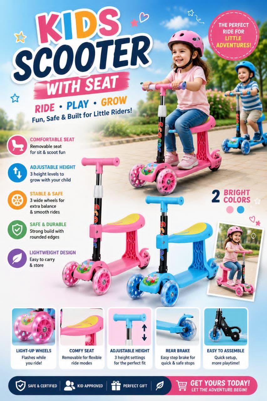 KIDS SCOOTER WITH SEAT