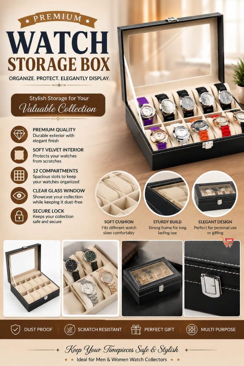 10 slot Watch Storage Box