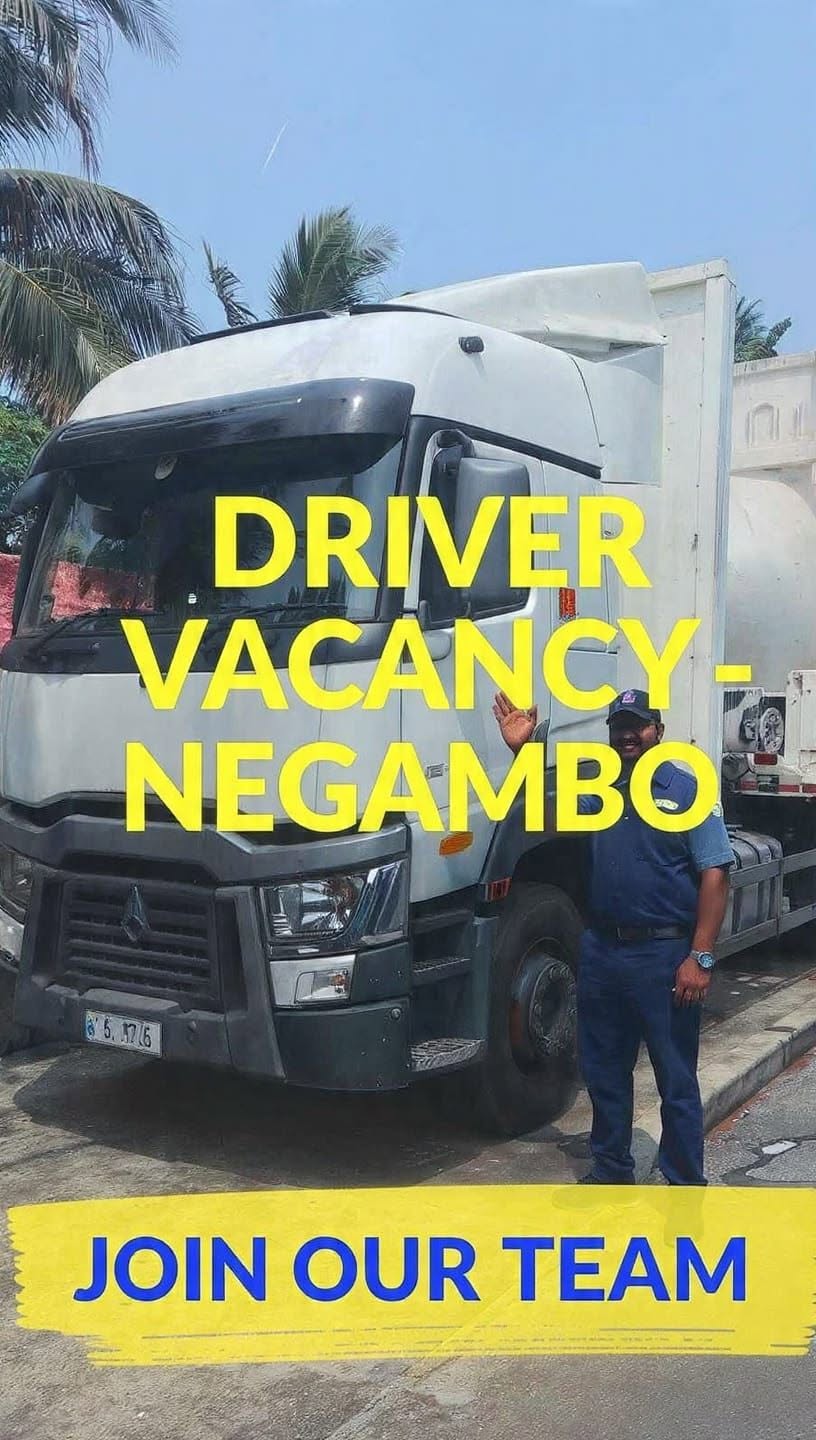 DRIVER VACANCY – NEGOMBO