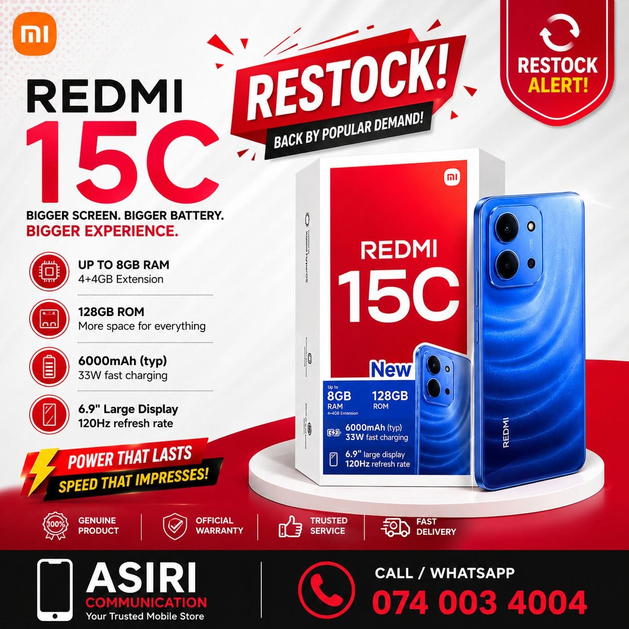 REDMI 15C