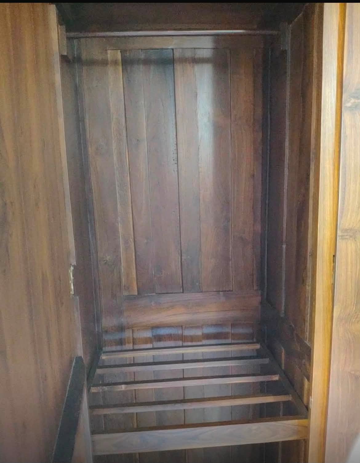 Solid Teak 4-door wardrobe for sale.