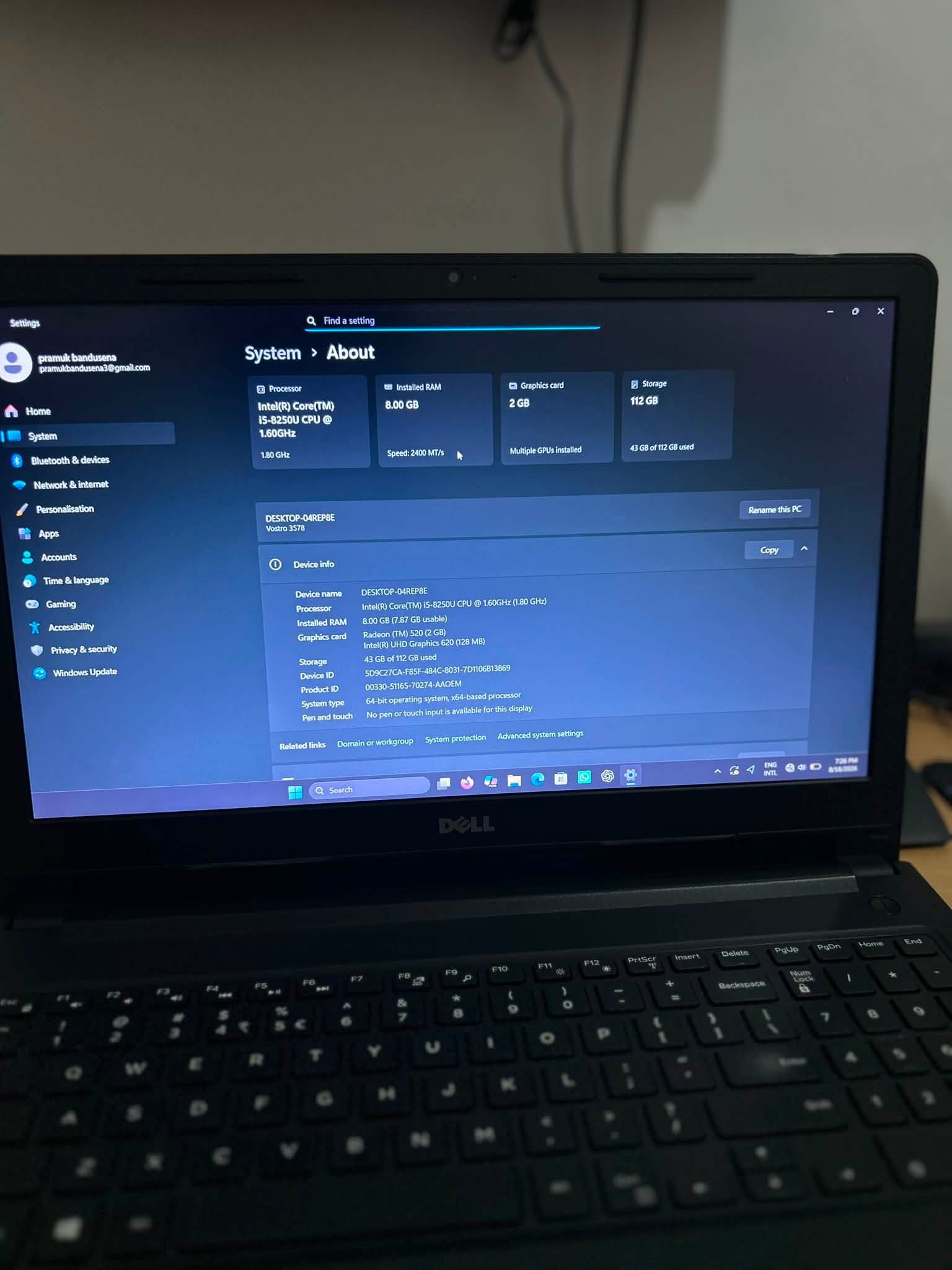 *Brand new condition Dell vostro 3578*