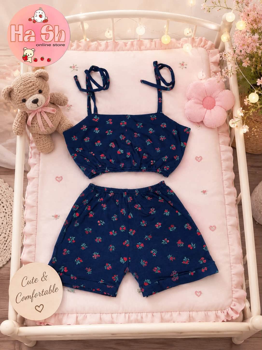  (crop top & short ) suit