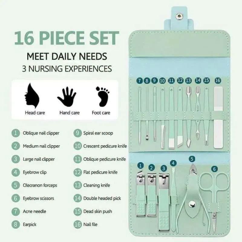 16 IN 1 MENICURE PEDICURE SET