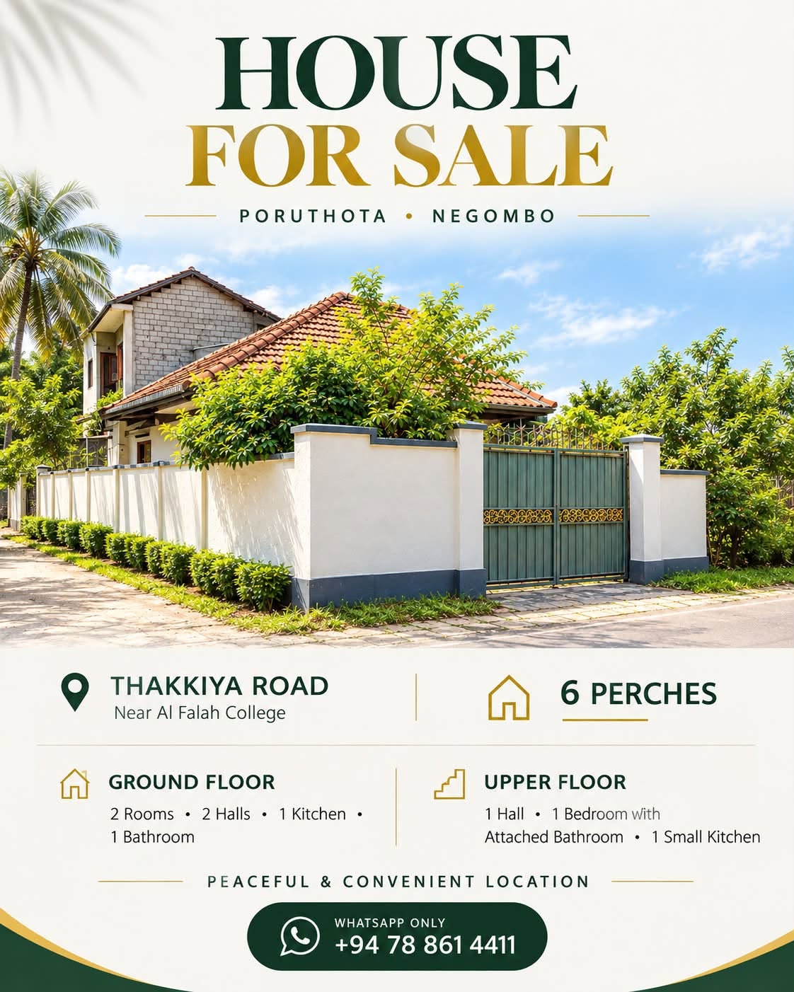 *HOUSE FOR SALE IN PORUTHOTA | NEGOMBO*