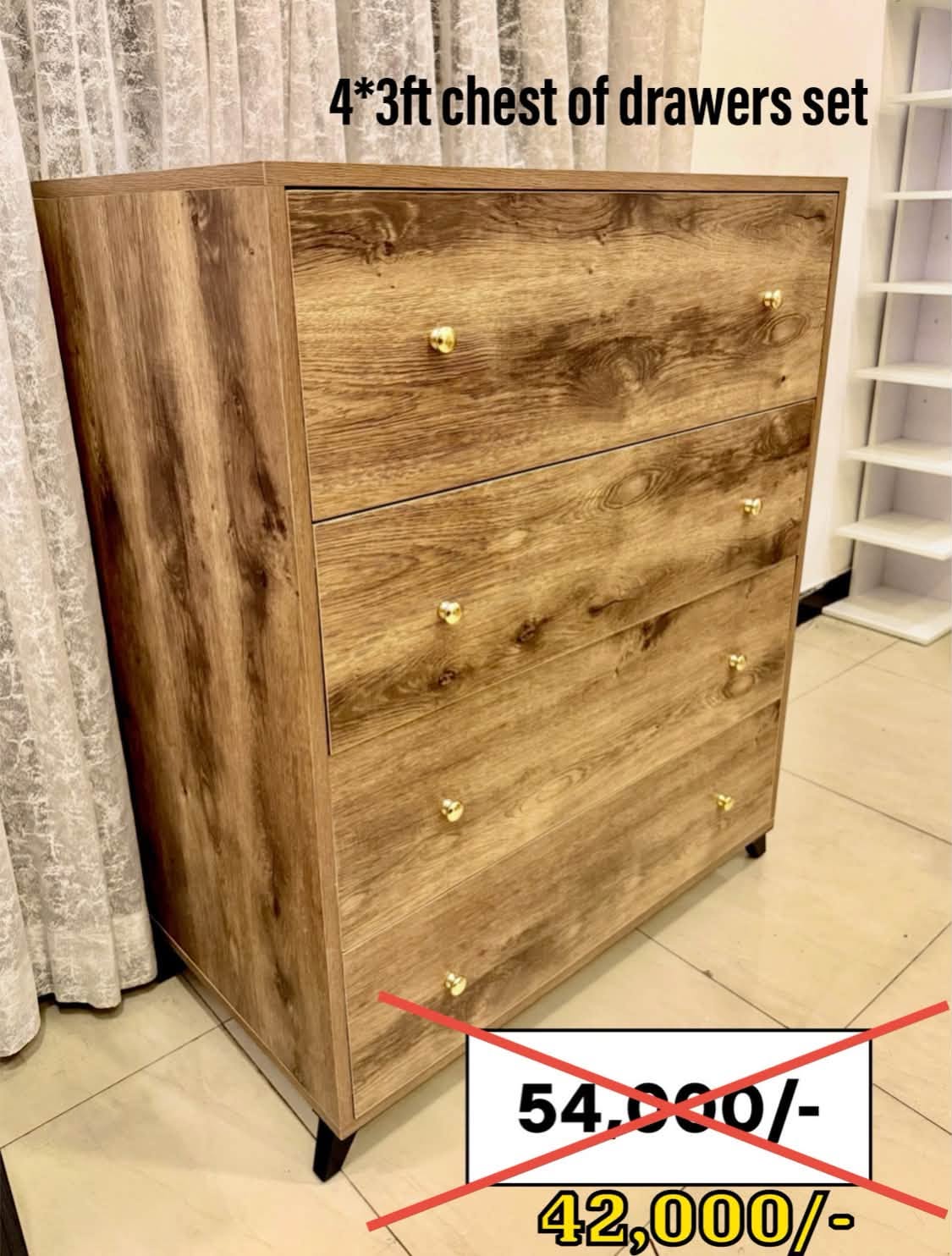 4* 3ft Chest of Drawers Set